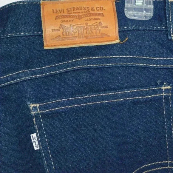 Levi Strauss Co 573 Mom Jean Dark Blue Jeans White Tab - Picture 5 of 9